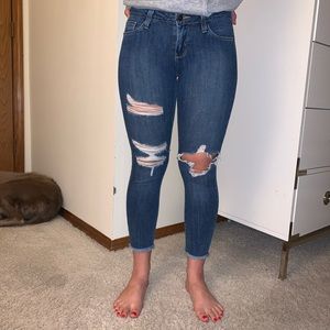 Distressed jeans